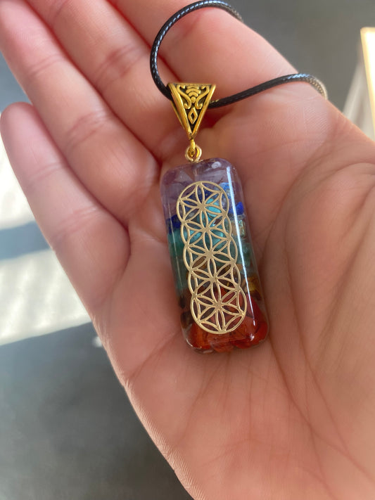 Chakra Orgonite Pendant Necklace