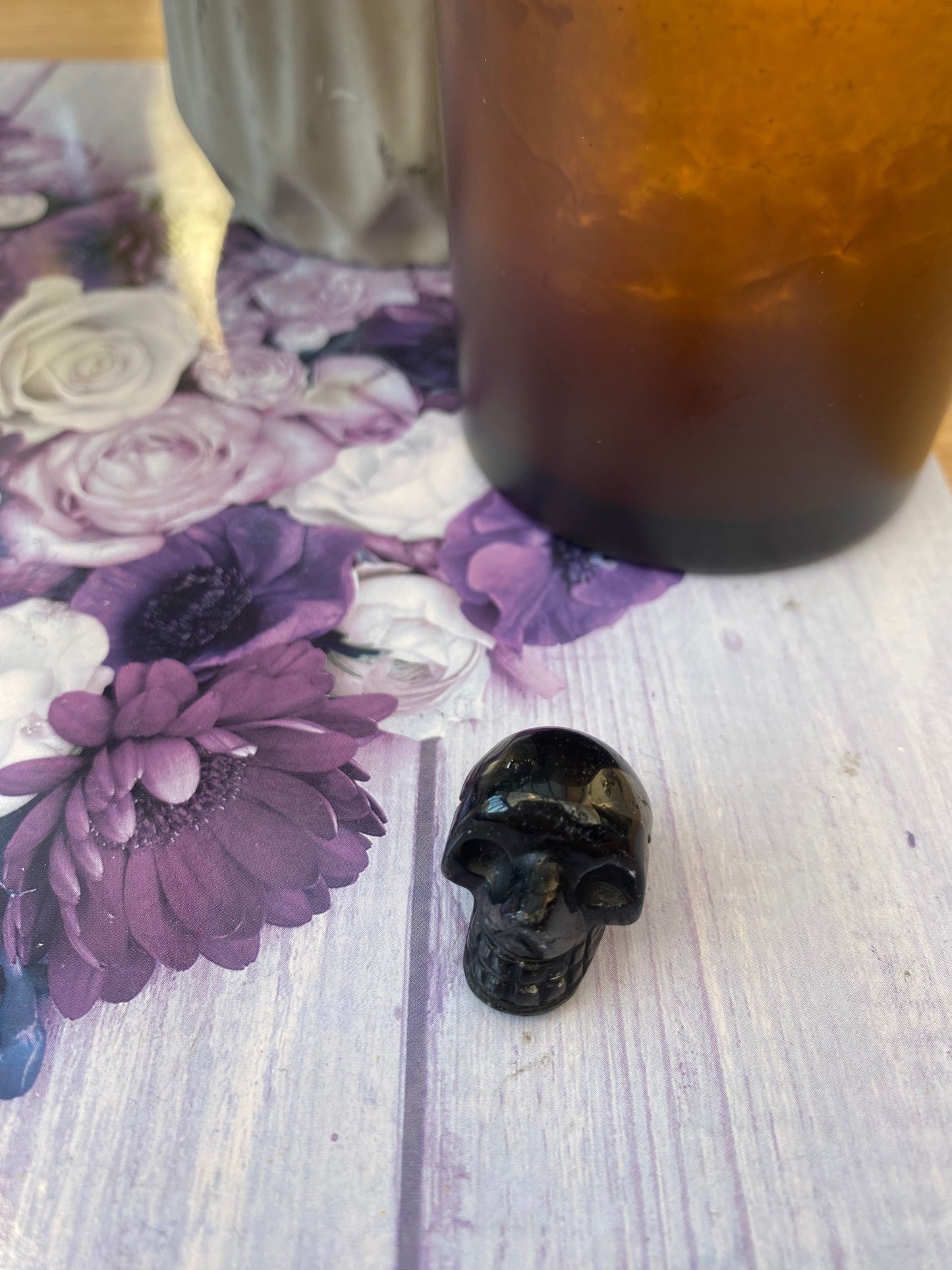 Black Obsidian Skull