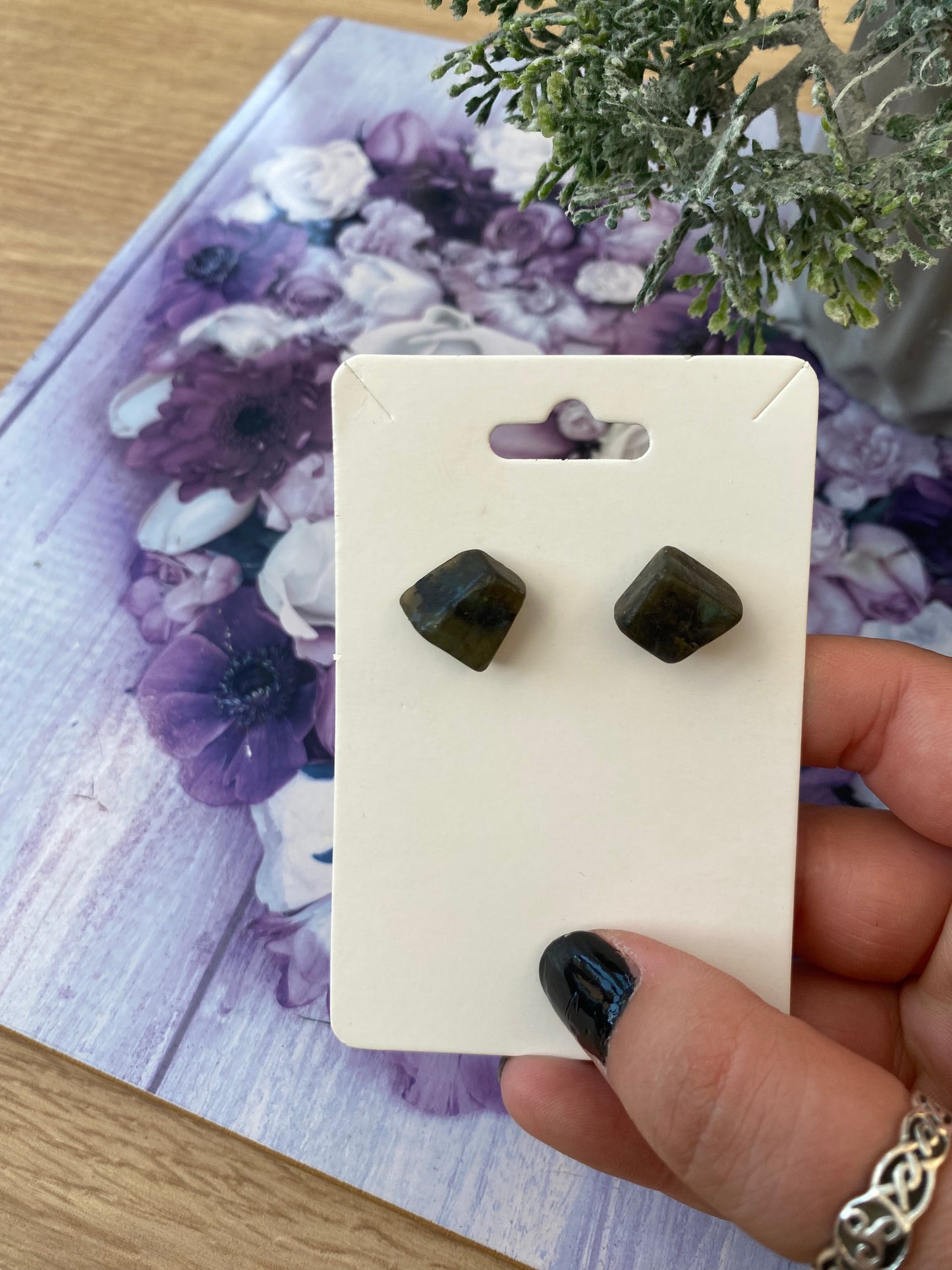 Labradorite Stud Earrings