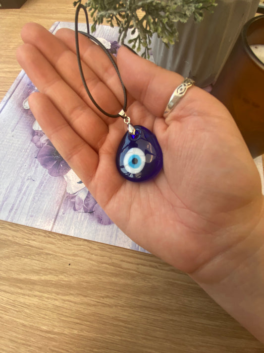 Evil Eye Protection Teardrop Pendant Necklace