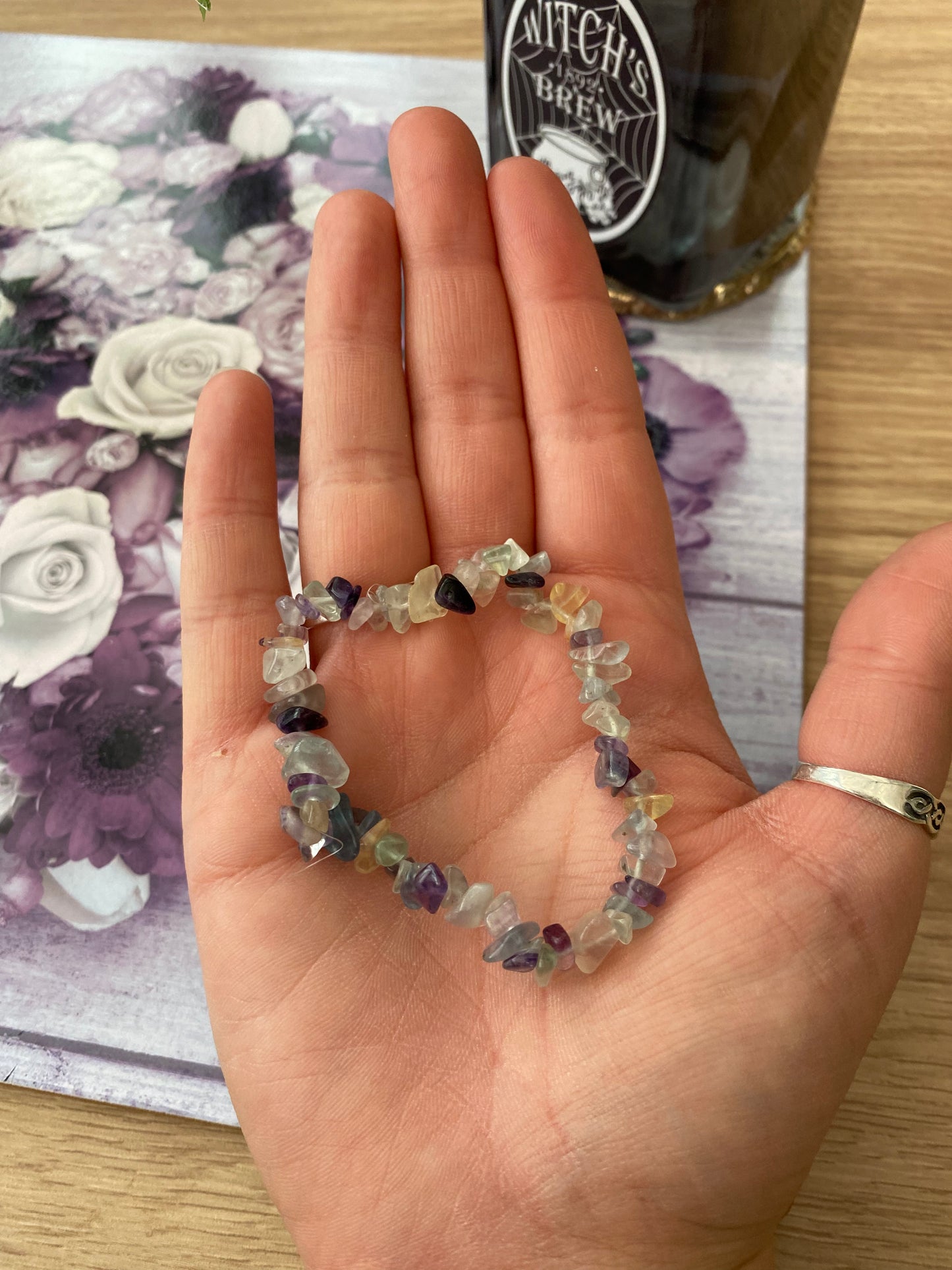 Fluorite Crystal Chip Bracelet