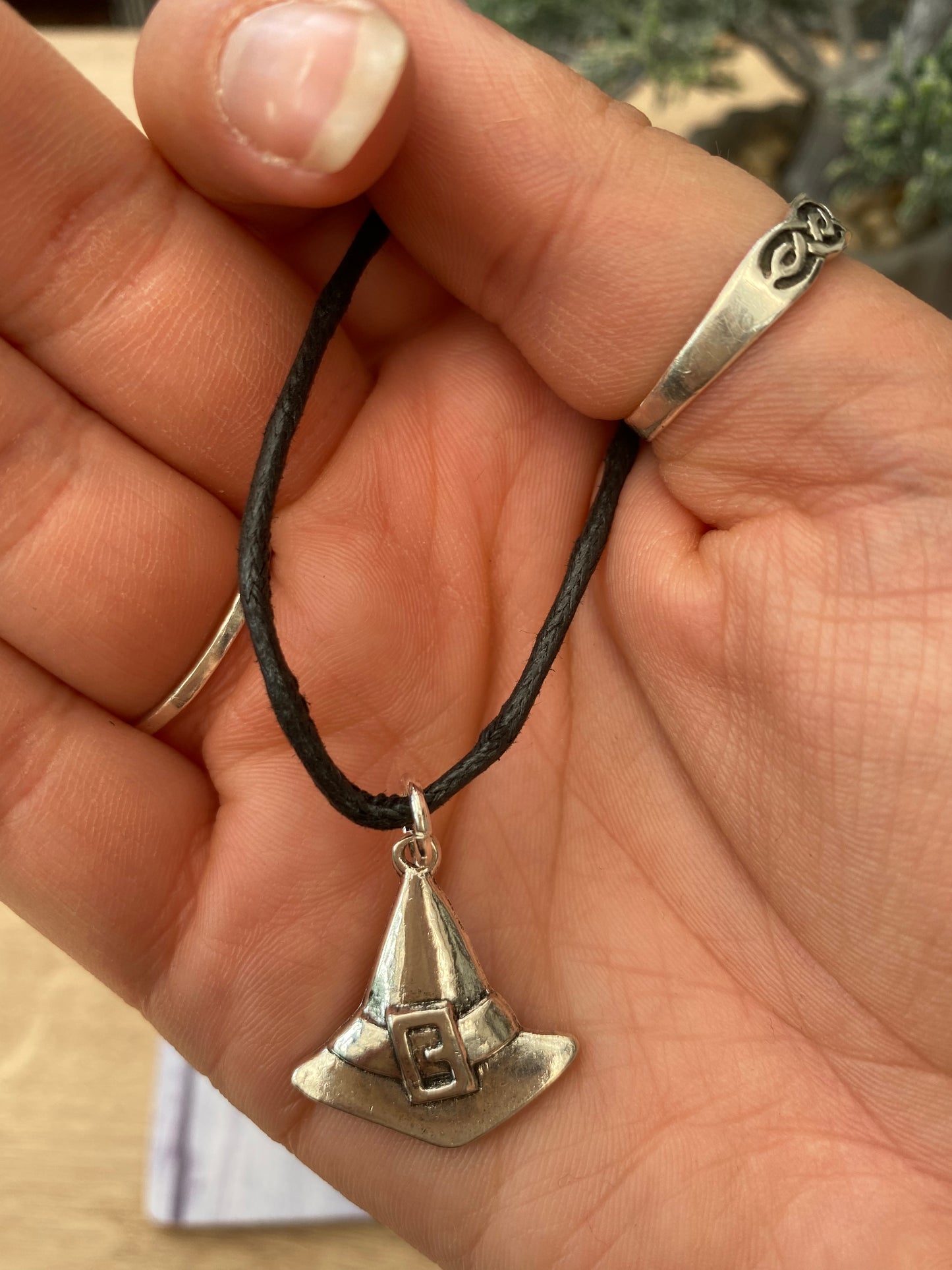 Witch Hat Charm Necklace