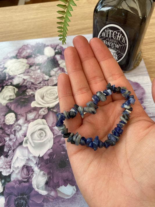 Sodalite Crystal Chip Bracelet