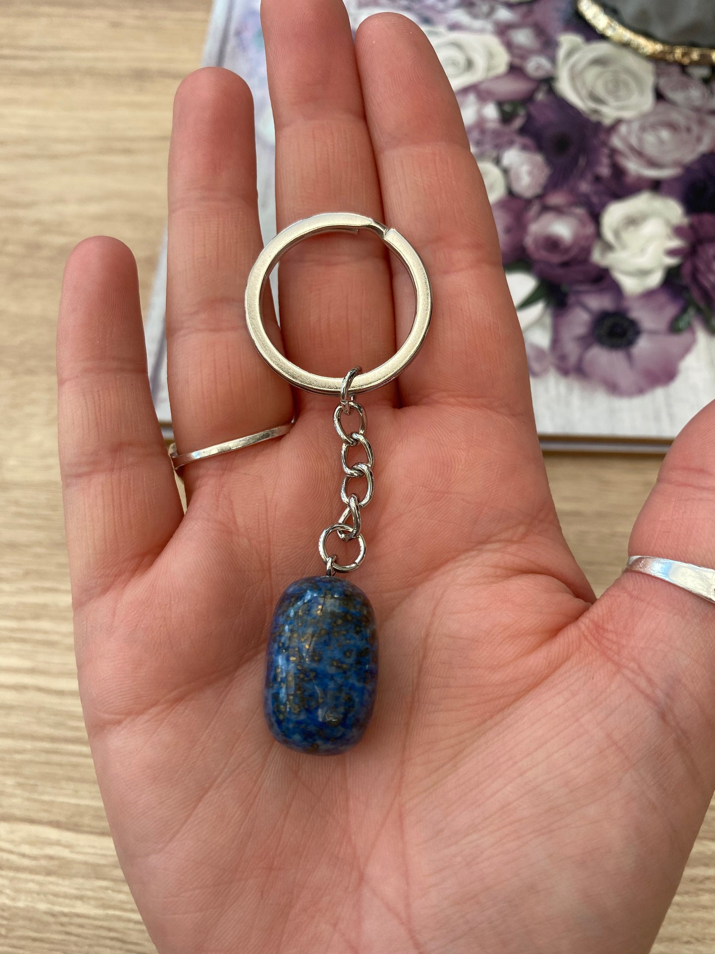 Lapis Lazuli Tumblestone Keyring