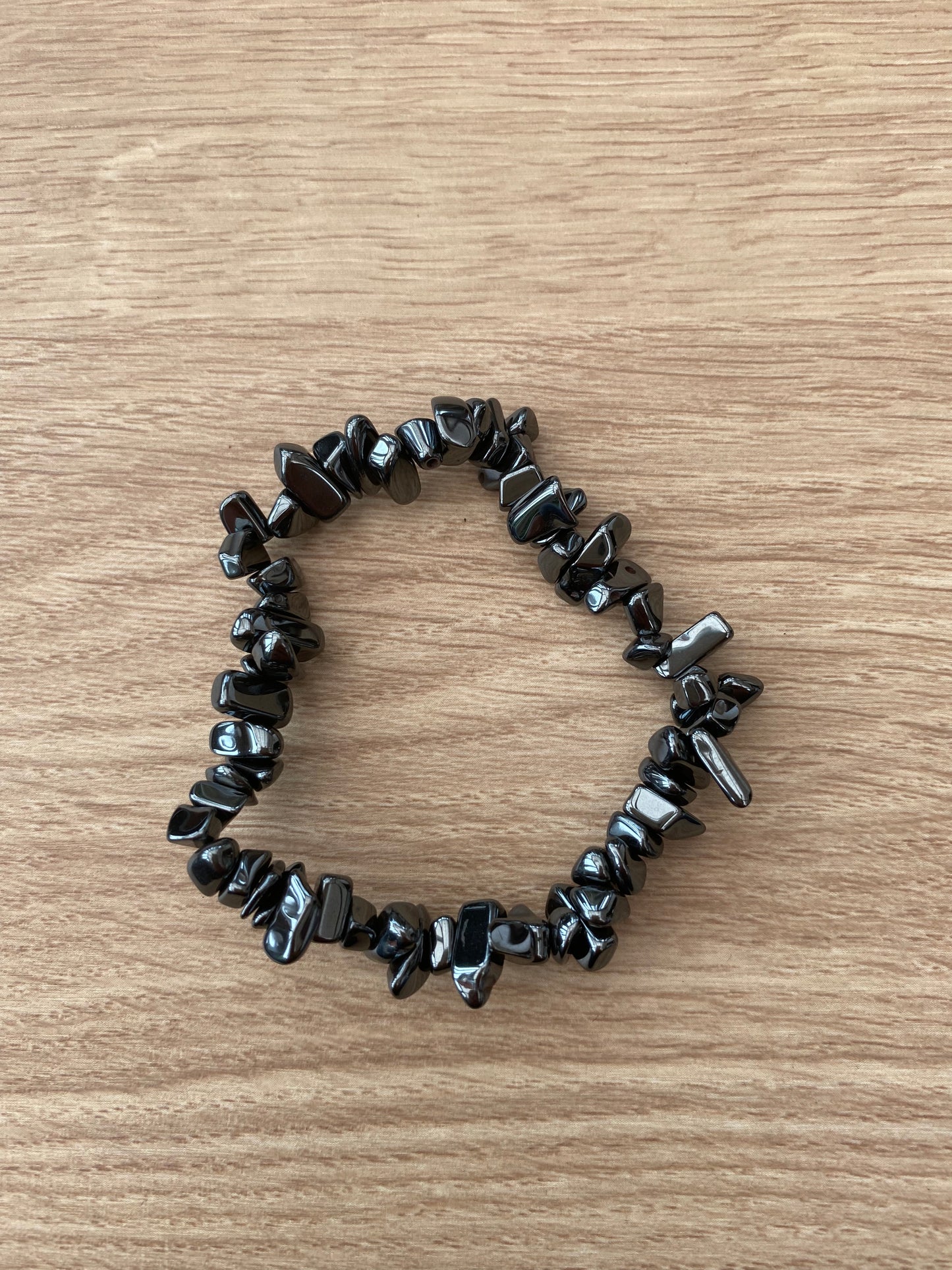 Hematite Crystal Chip Bracelet