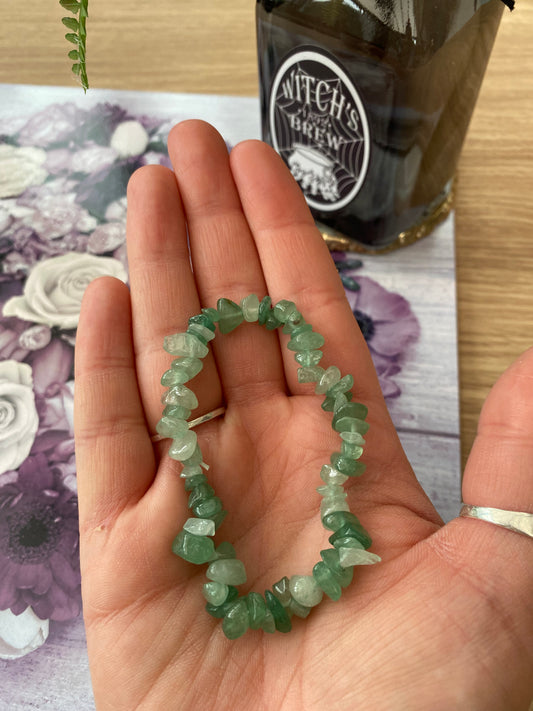 Green Aventurine Crystal Chip Bracelet