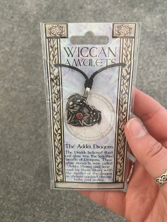 The Adder Dragons Wiccan Amulet Necklace