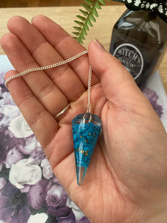 Turquoise Orgonite Pendulum